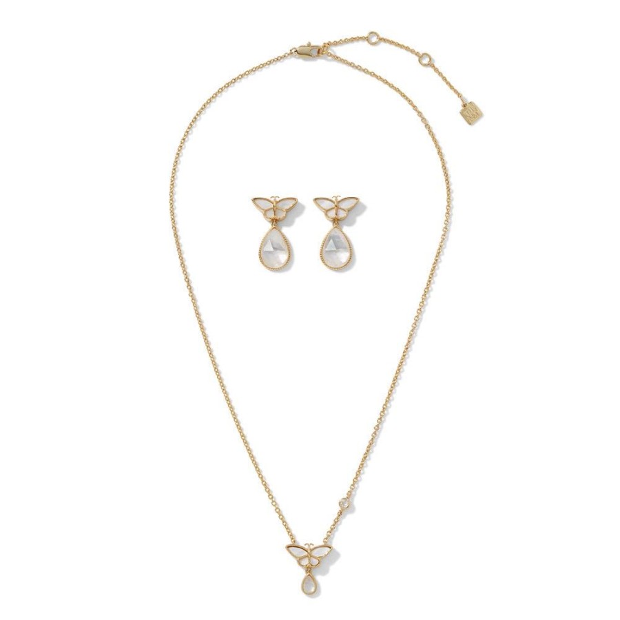 The Metropolitan Museum of Art Meiji Butterfly Pendant Necklace And Drop Earrings Set | Jewelry Sets