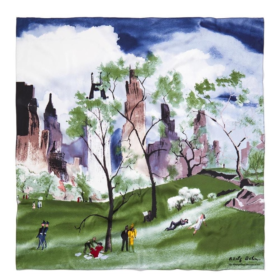 The Metropolitan Museum of Art Dehn Spring In Central Park Square Silk Scarf | Scarves & Wraps