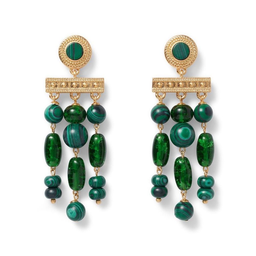 The Metropolitan Museum of Art Roman Malachite Chandelier Earrings | Earrings