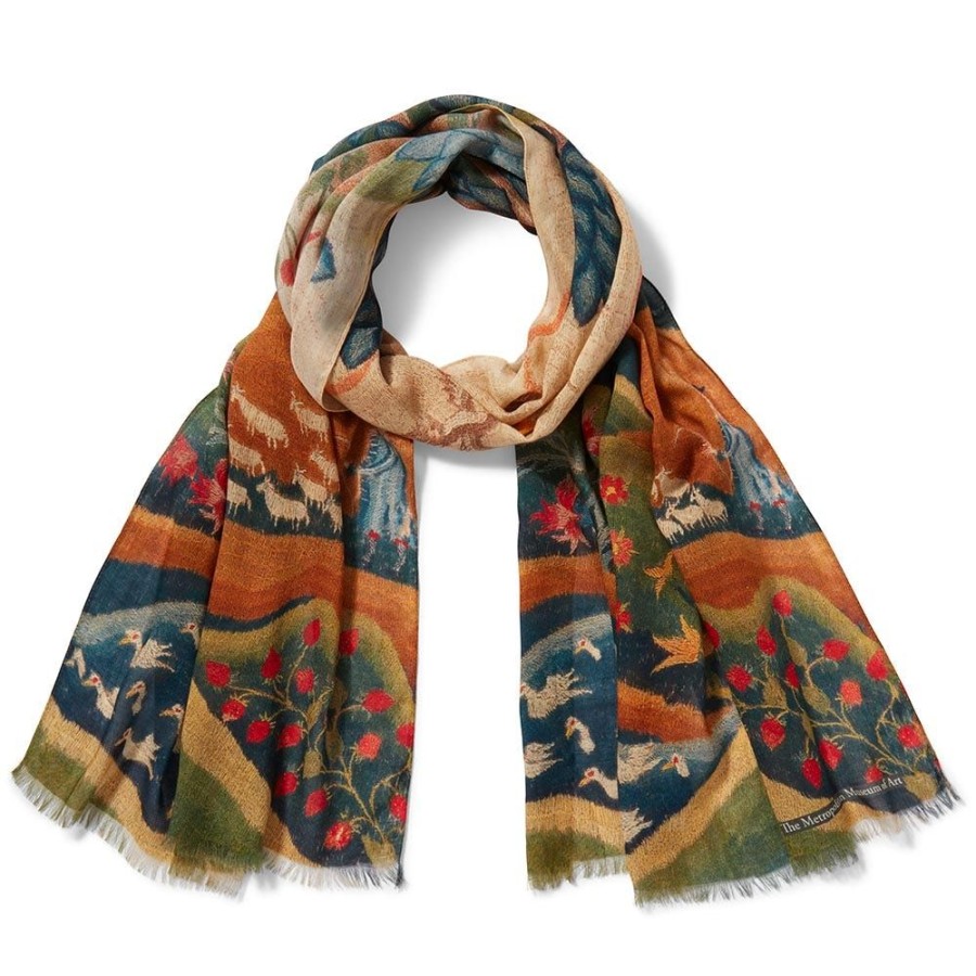 The Metropolitan Museum of Art American Folk Art Landscape Oblong Scarf | Scarves & Wraps