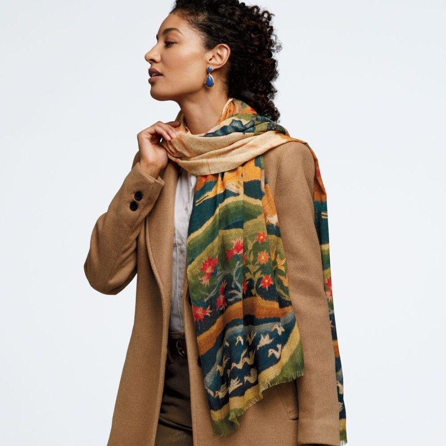 The Metropolitan Museum of Art American Folk Art Landscape Oblong Scarf | Scarves & Wraps