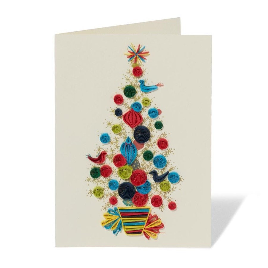 The Metropolitan Museum of Art Golden Christmas Tree Quilled Holiday Card | Holiday Cards