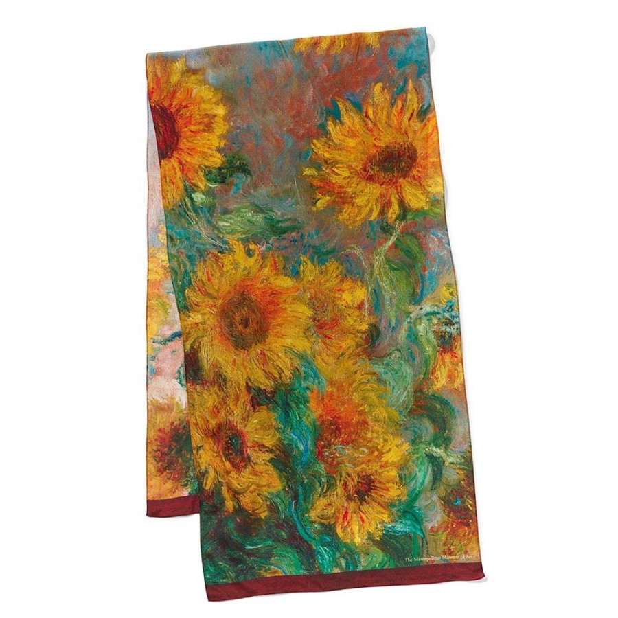 The Metropolitan Museum of Art Monet Sunflowers Oblong Silk Scarf | Scarves & Wraps