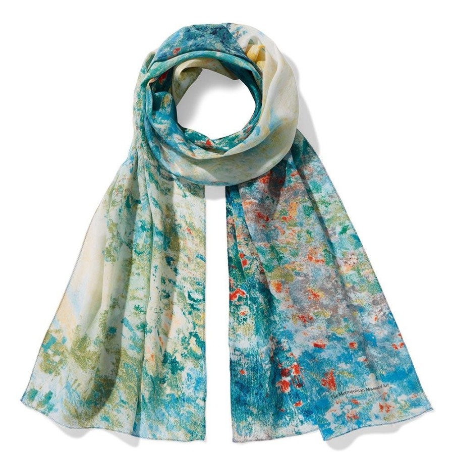 The Metropolitan Museum of Art Monet Garden At Argenteuil Oblong Silk Scarf | Scarves & Wraps