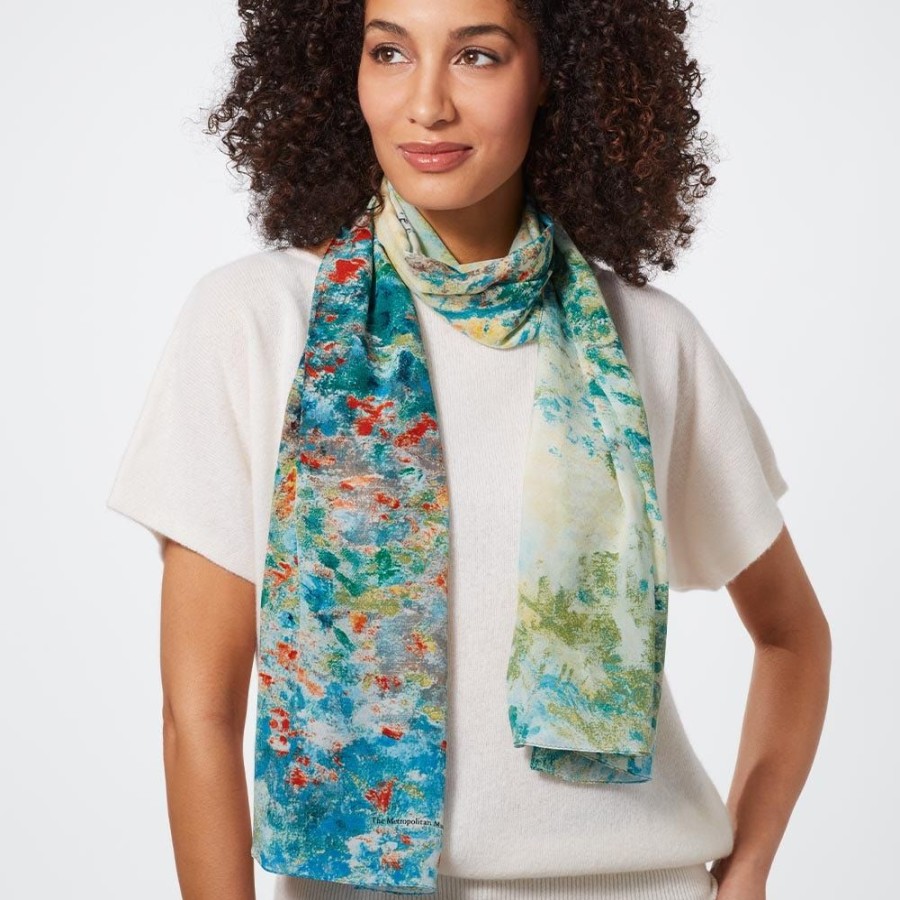 The Metropolitan Museum of Art Monet Garden At Argenteuil Oblong Silk Scarf | Scarves & Wraps