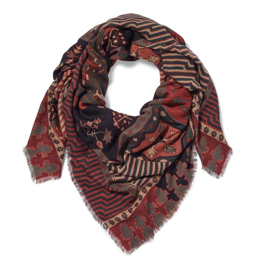 The Metropolitan Museum of Art Persian Garden Oversize Square Wool Scarf | Scarves & Wraps