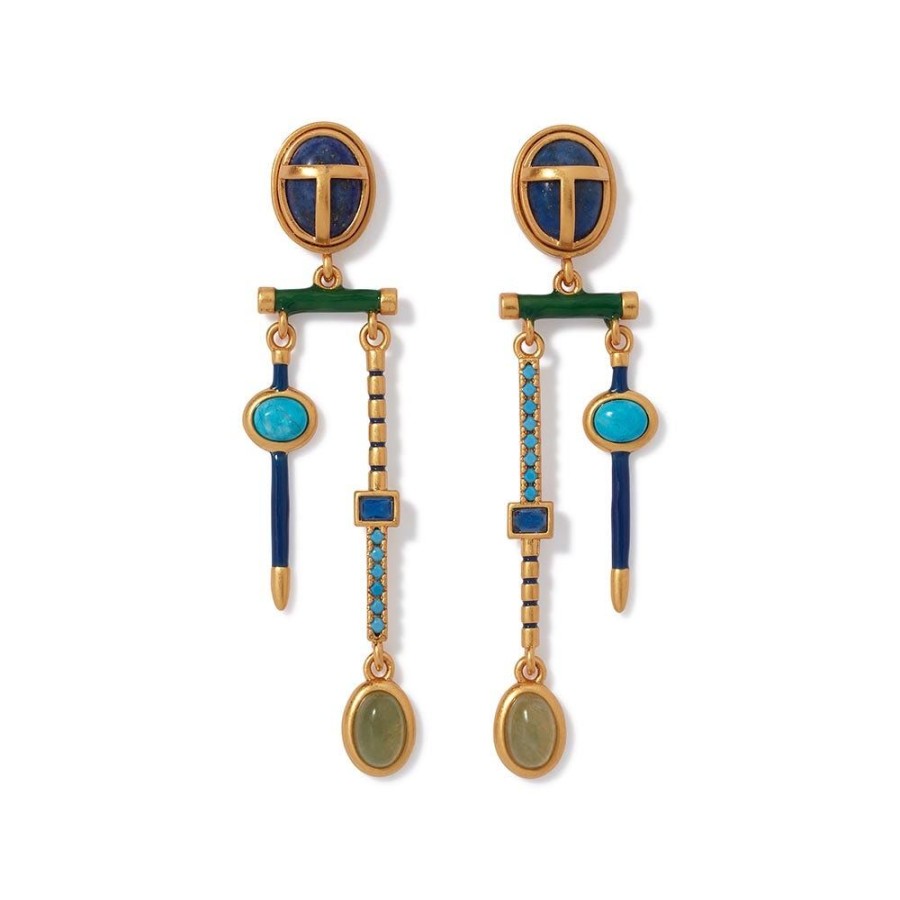 The Metropolitan Museum of Art Egyptian Heart Scarab Chandelier Earrings | Earrings