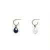 The Metropolitan Museum of Art Venus Pearl Silver Drop Earrings, Black/White | Earrings