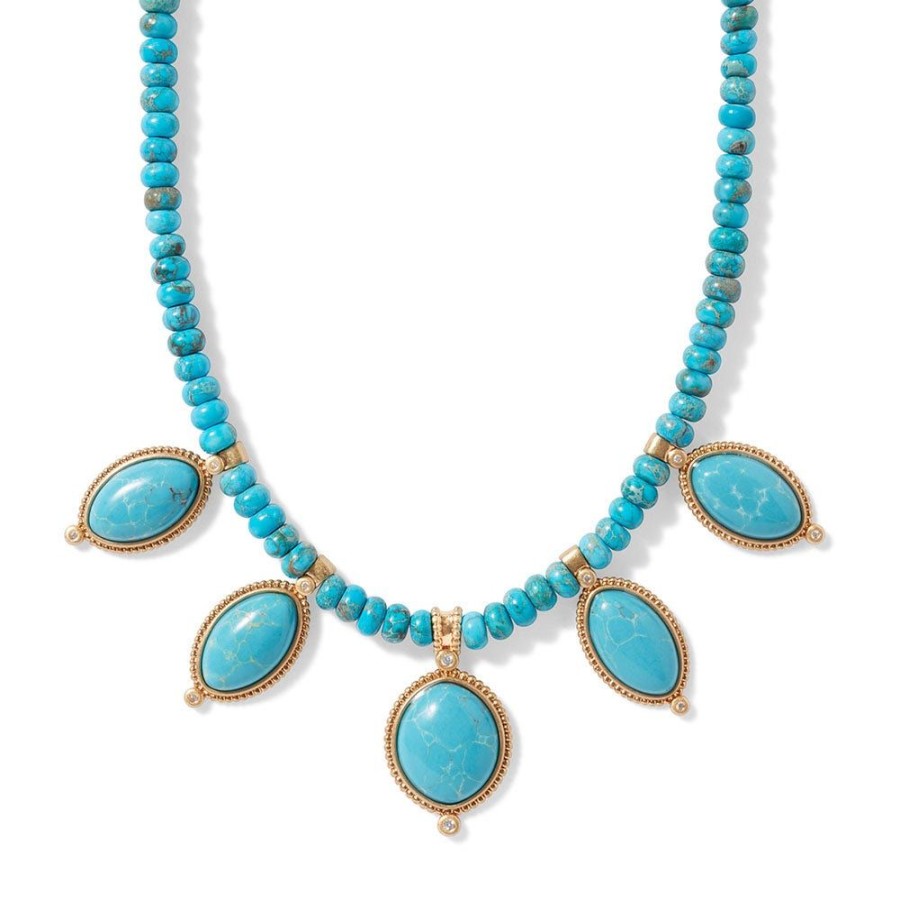 The Metropolitan Museum of Art Egyptian Hathor Turquoise Multi-Drop Necklace | Necklaces