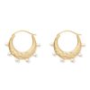 The Metropolitan Museum of Art Hammered Crescent Pearl Hoop Earrings | Earrings