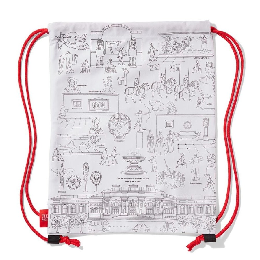 The Metropolitan Museum of Art Favorite Galleries Of The Met Color & Learn Washable Kids' Drawstring Backpack | Art Supplies & Easels