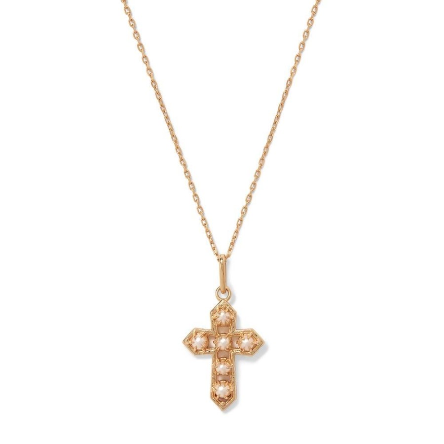 The Metropolitan Museum of Art Filipino Pearl Cross Pendant Necklace | Necklaces