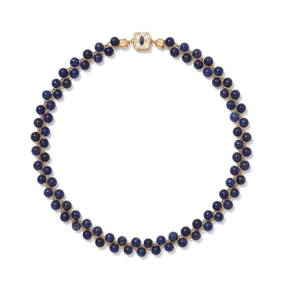 The Metropolitan Museum of Art Spanish Baldric Lapis Braided Necklace | Necklaces