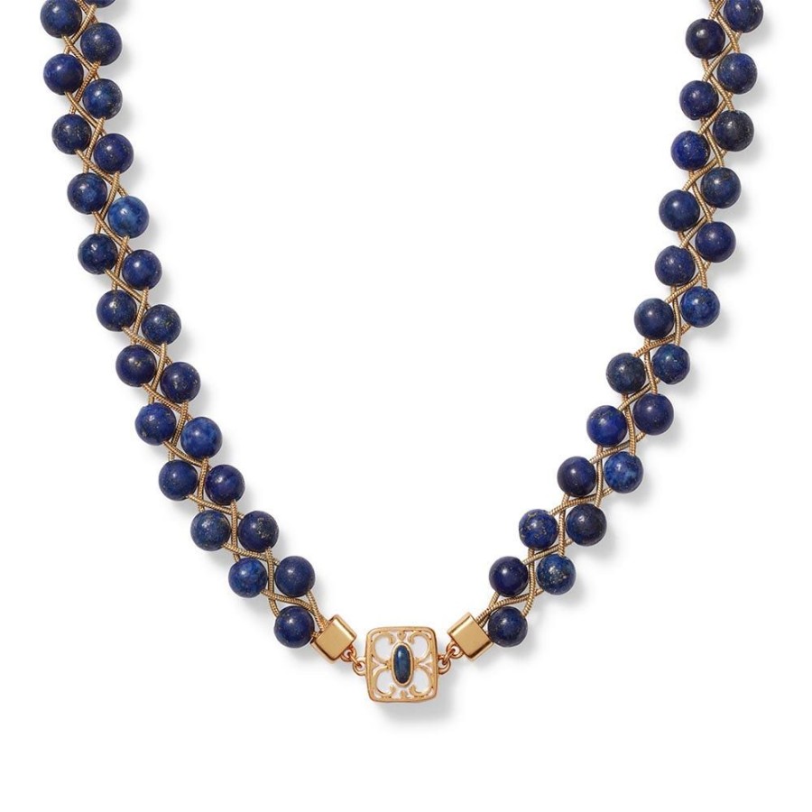 The Metropolitan Museum of Art Spanish Baldric Lapis Braided Necklace | Necklaces