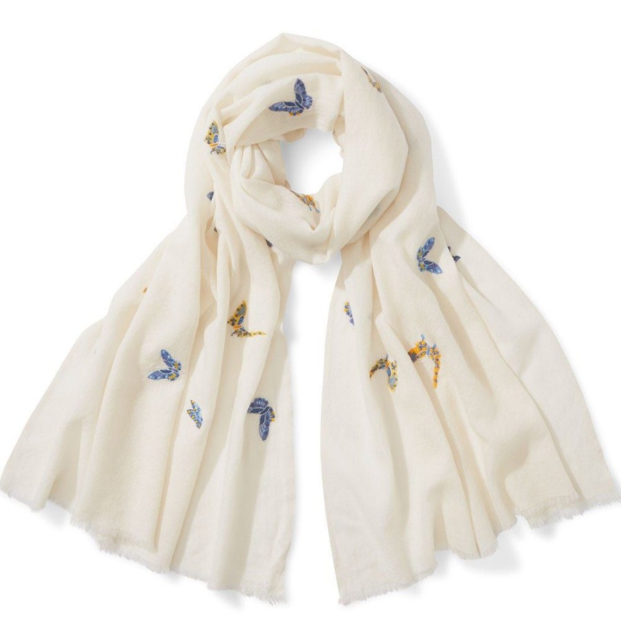 The Metropolitan Museum of Art Qing Embroidered Butterflies Oblong Scarf | Scarves & Wraps