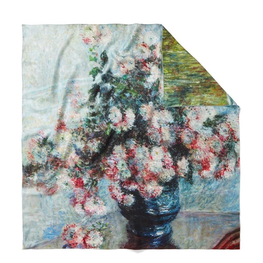 The Metropolitan Museum of Art Monet Blooms Double-Sided Square Silk Scarf | Scarves & Wraps