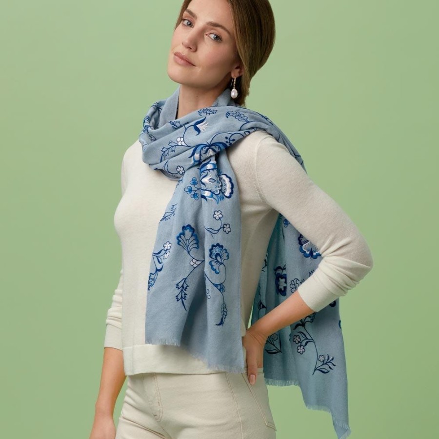 The Metropolitan Museum of Art American Vines Embroidered Shawl | Scarves & Wraps