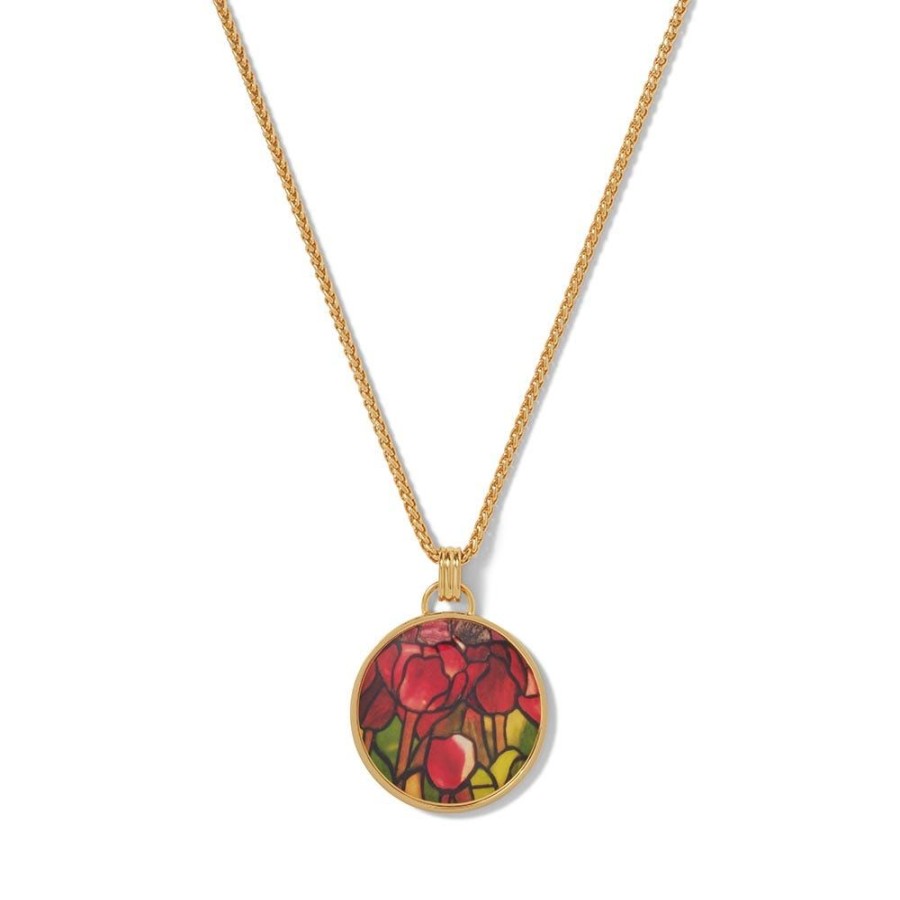 The Metropolitan Museum of Art Favrile Tulip Enamel Pendant Necklace | Necklaces