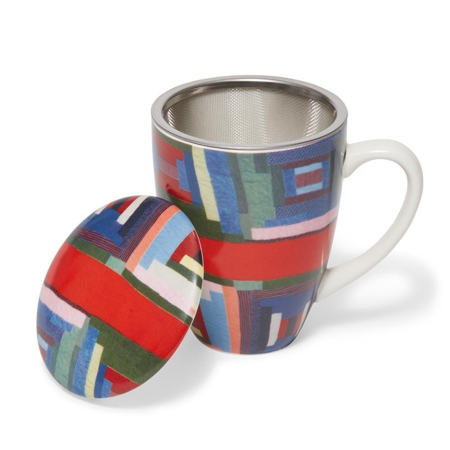 The Metropolitan Museum of Art Gee'S Bend Pettway Quilt Design Covered Mug With Tea Infuser | Tableware