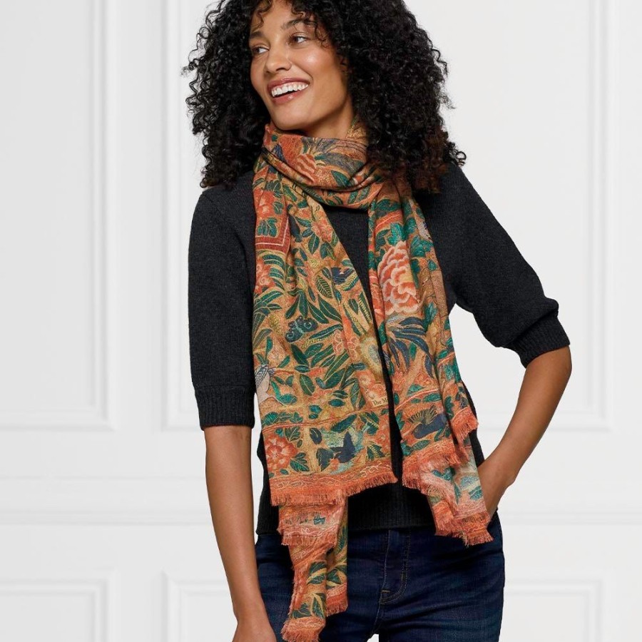 The Metropolitan Museum of Art Flora And Fauna Oversize Cashmere-Blend Shawl | Scarves & Wraps