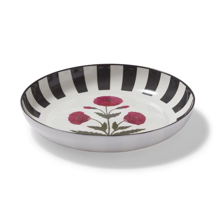 The Metropolitan Museum of Art Good Earth Blooming Poppies Bordered Round Serving Dish | Tableware