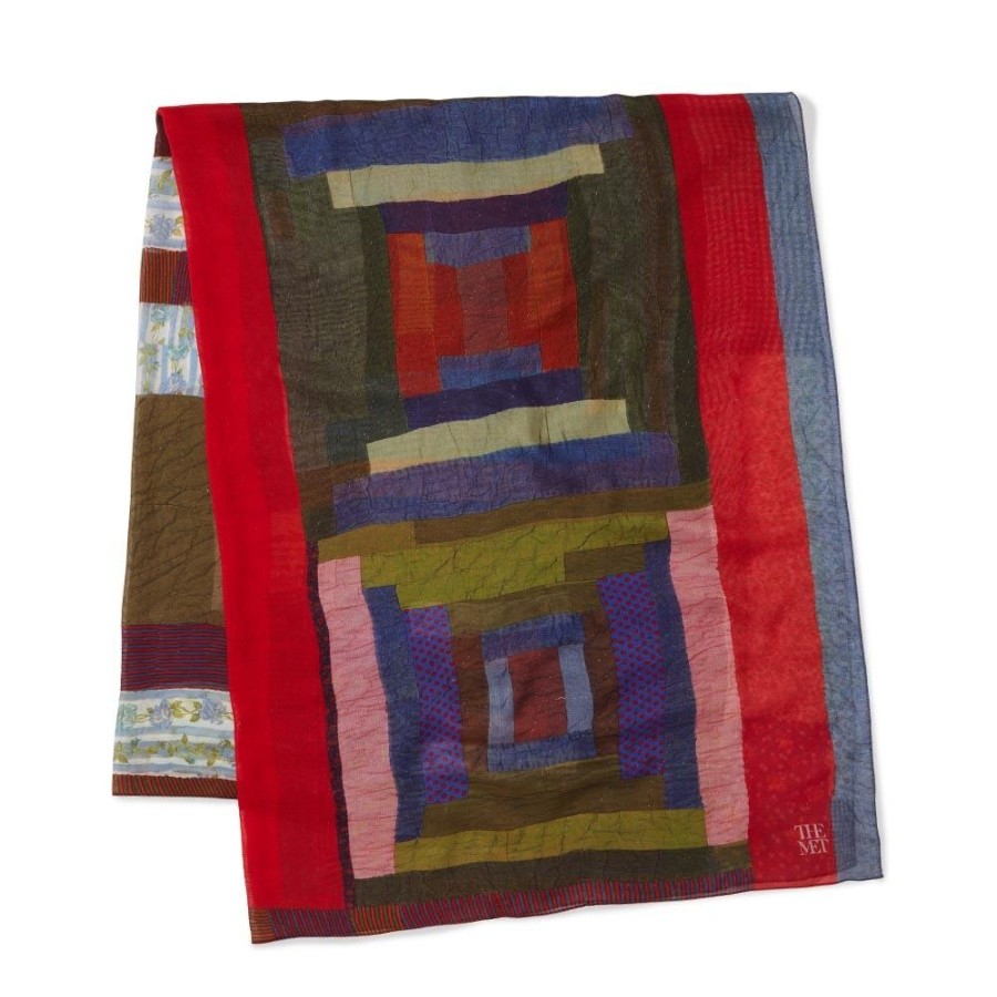 The Metropolitan Museum of Art Gee'S Bend Pettway Quilt Design Oblong Silk Scarf | Scarves & Wraps