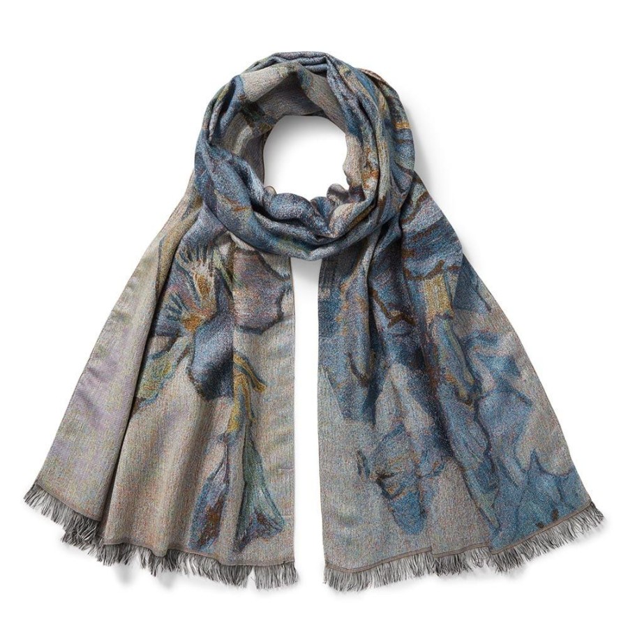 The Metropolitan Museum of Art Van Gogh Irises Wool-Blend Shawl | Scarves & Wraps