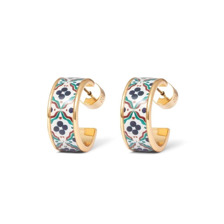 The Metropolitan Museum of Art Iznik Cintamani Enamel Hoop Earrings | Earrings