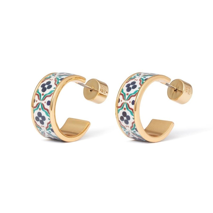 The Metropolitan Museum of Art Iznik Cintamani Enamel Hoop Earrings | Earrings