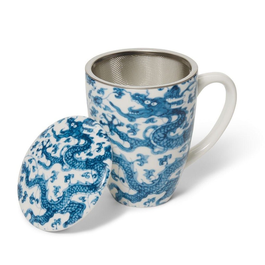 The Metropolitan Museum of Art Chinese Dragon Covered Mug With Tea Infuser | Tableware