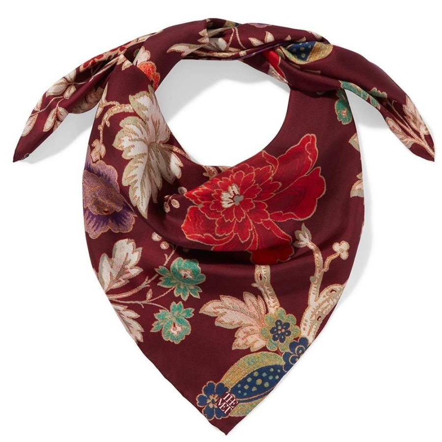 The Metropolitan Museum of Art Lyon Floral Square Silk Scarf | Scarves & Wraps