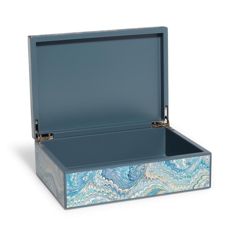 The Metropolitan Museum of Art Marbled Paper Rectangular Lacquer Box | Decorative Accents