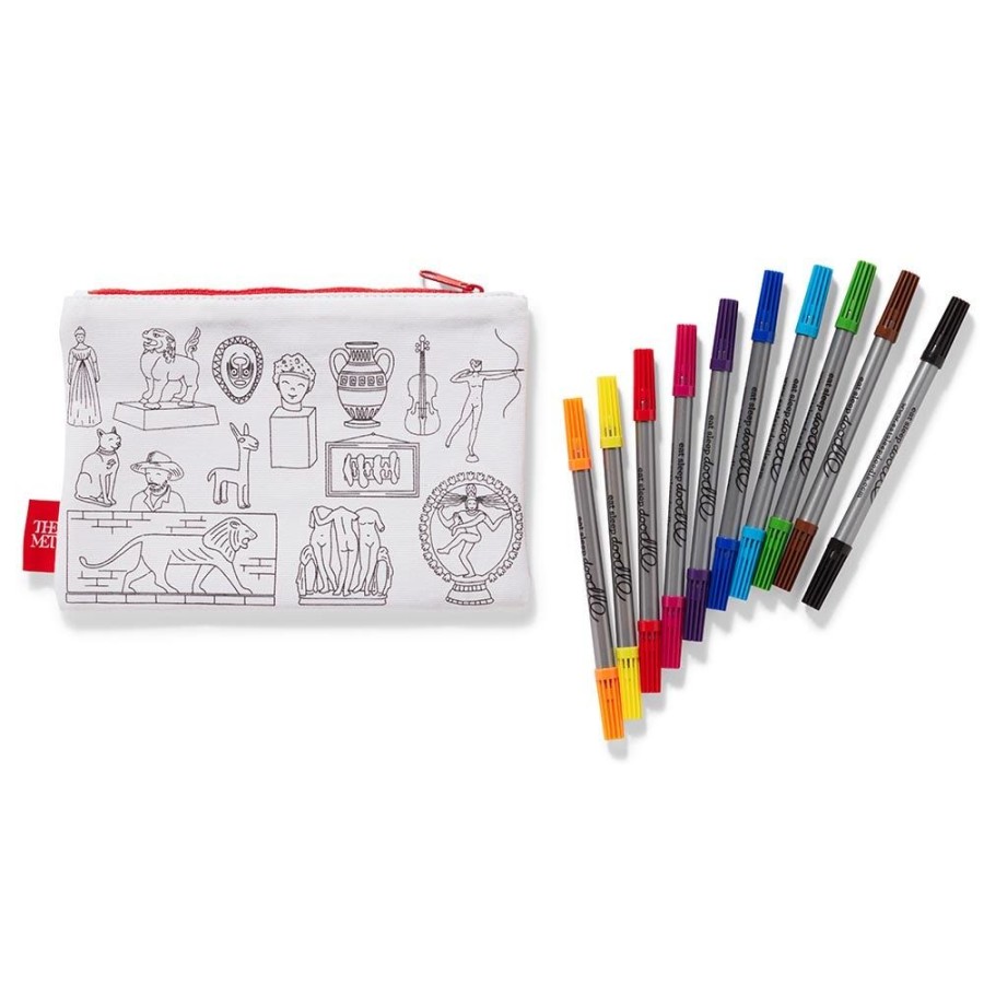 The Metropolitan Museum of Art Favorite Galleries Of The Met Color & Learn Washable Kids' Pencil Case | Art Supplies & Easels