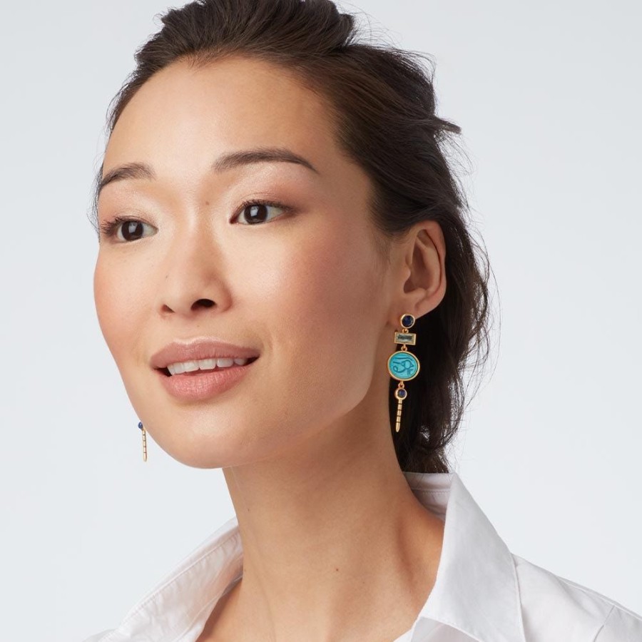 The Metropolitan Museum of Art Wedjat Eye Scarab Drop Earrings | Earrings