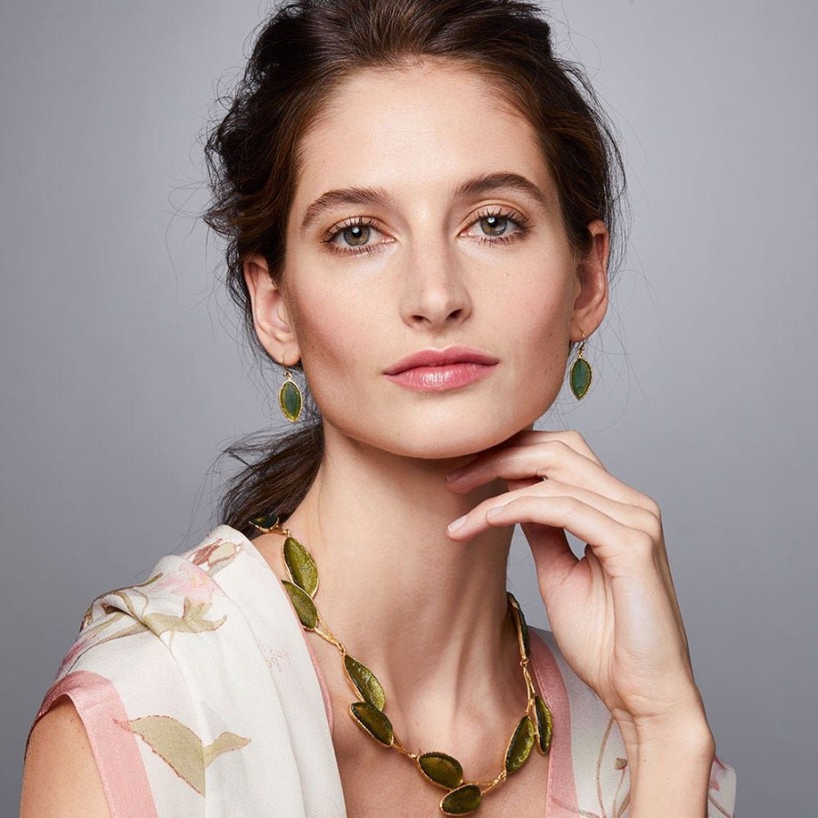 The Metropolitan Museum of Art Sage Leaf Drop Earrings | Earrings