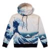 The Metropolitan Museum of Art Hokusai Great Wave All-Over Print Uni Hoodie | Clothing