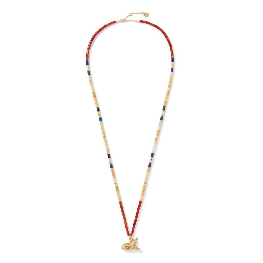 The Metropolitan Museum of Art Egyptian New Kingdom Cat Beaded Pendant Necklace | Necklaces