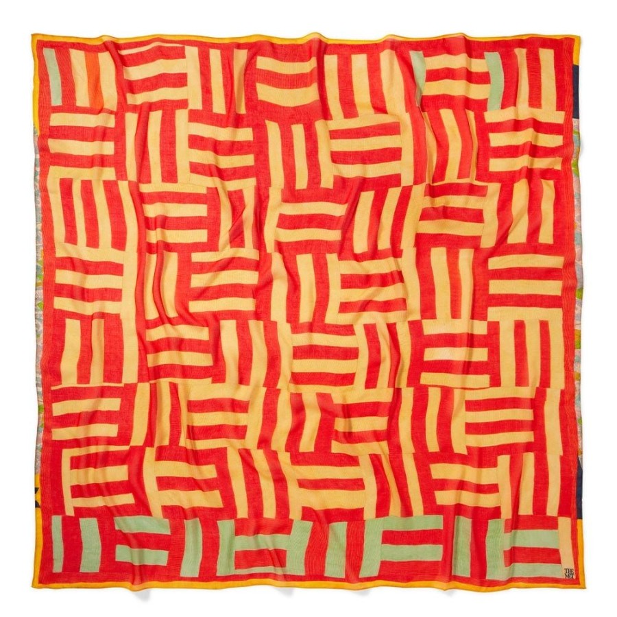 The Metropolitan Museum of Art Gee'S Bend Kennedy Basket-Weave Oversize Square Scarf | Scarves & Wraps