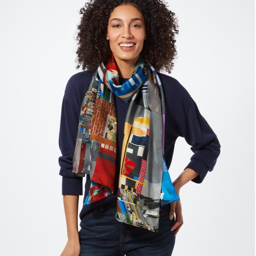 The Metropolitan Museum of Art Bearden The Block Oblong Silk Scarf | Scarves & Wraps