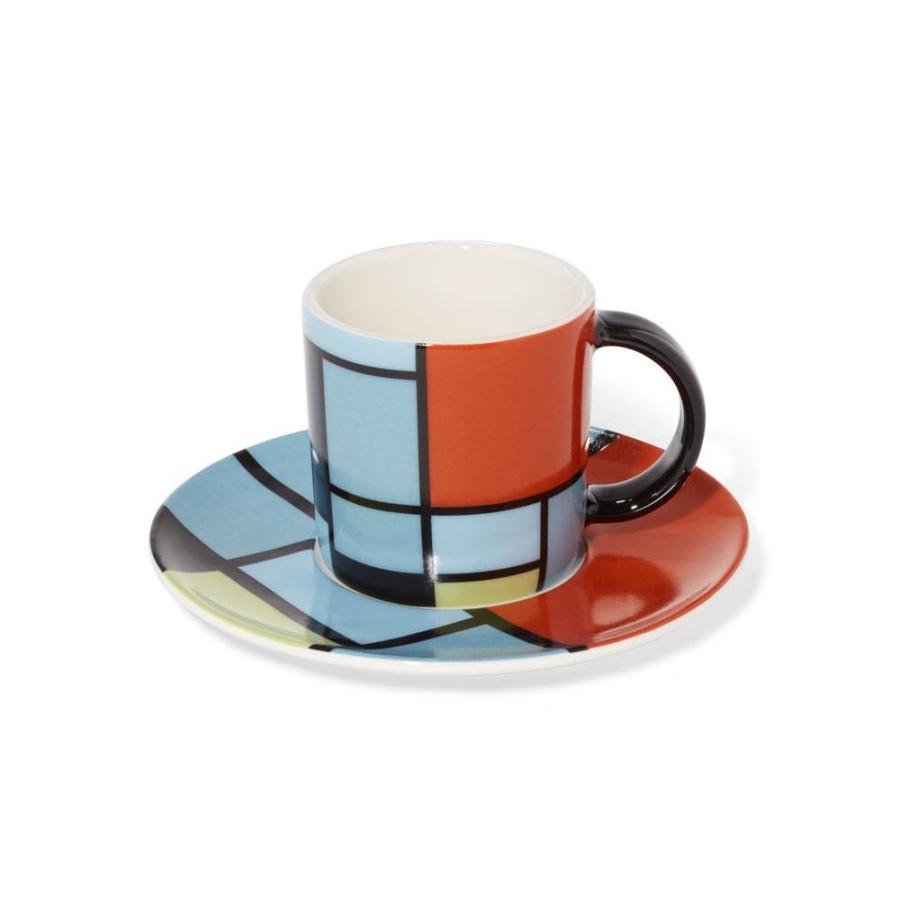 The Metropolitan Museum of Art Mondrian Composition Espresso Cup And Saucer | Tableware