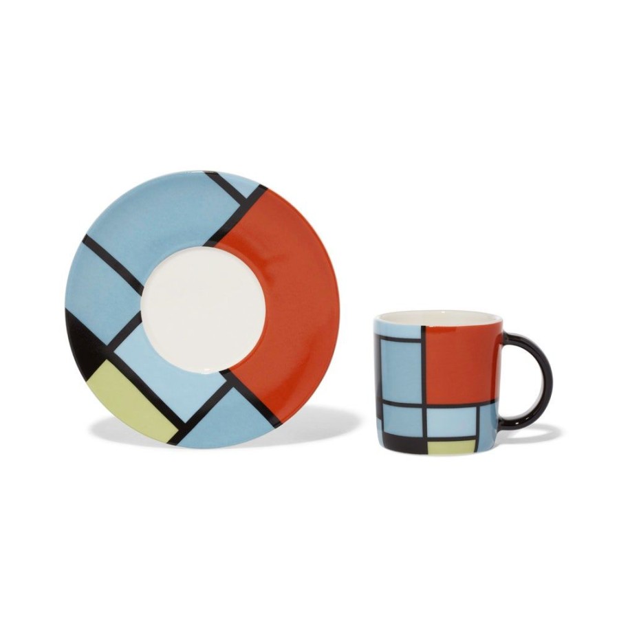 The Metropolitan Museum of Art Mondrian Composition Espresso Cup And Saucer | Tableware