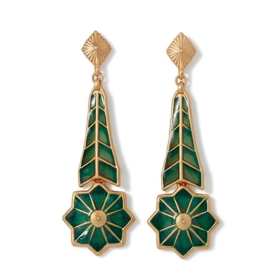 The Metropolitan Museum of Art Lotus Pagoda Plique-A-Jour Long Drop Earrings | Earrings