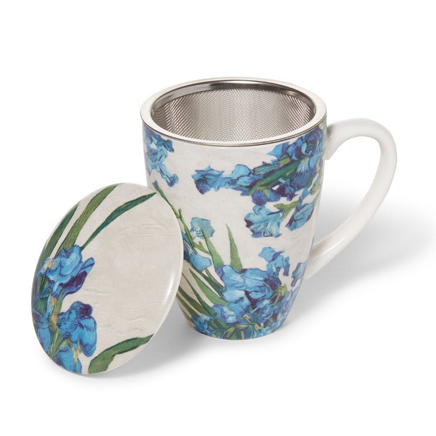 The Metropolitan Museum of Art Van Gogh Irises Covered Mug With Tea Infuser | Tableware