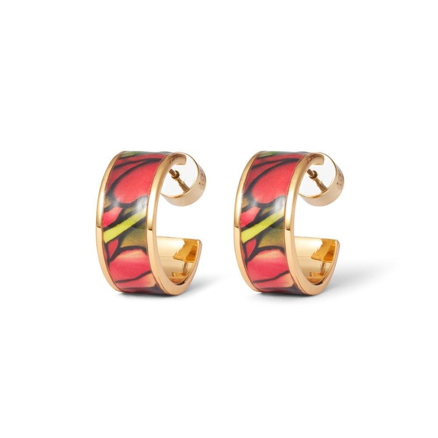 The Metropolitan Museum of Art Favrile Tulip Enamel Hoop Earrings | Earrings