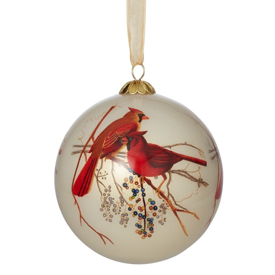 The Metropolitan Museum of Art Winter Birds Hand-Painted Glass Ornament Set | Ornaments