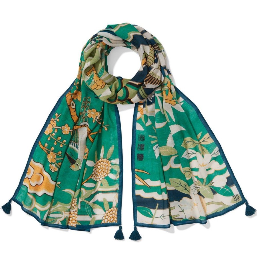 The Metropolitan Museum of Art Ming Birds And Flowering Branches Oversize Oblong Scarf | Scarves & Wraps