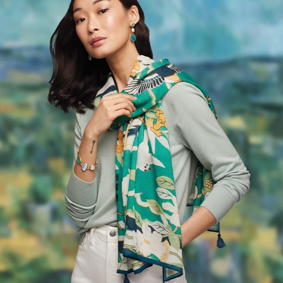 The Metropolitan Museum of Art Ming Birds And Flowering Branches Oversize Oblong Scarf | Scarves & Wraps