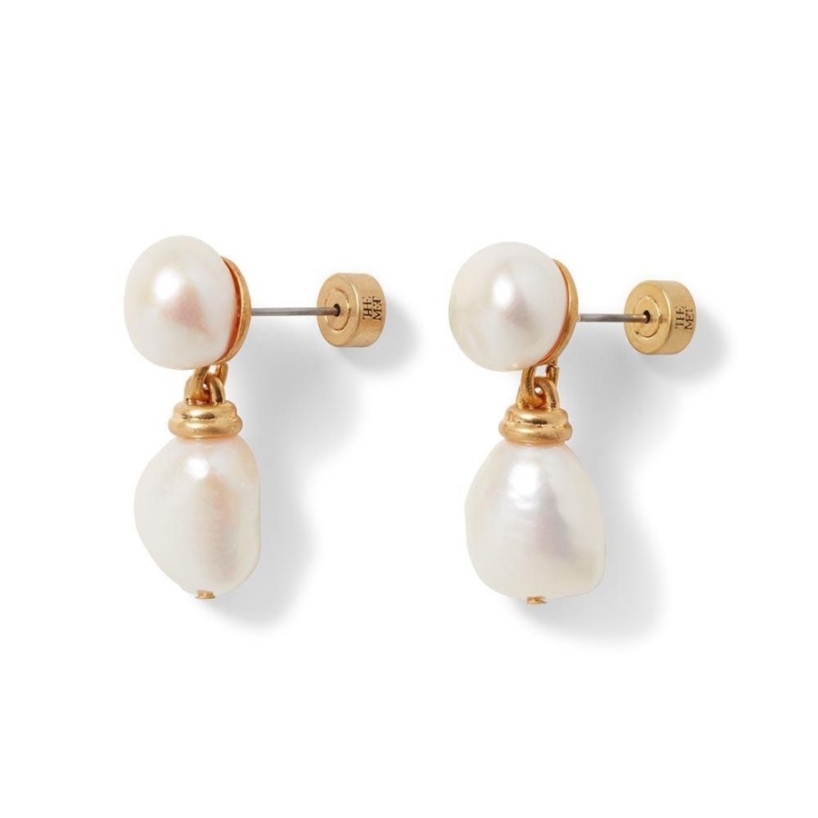 The Metropolitan Museum of Art Cypriot Twist Pearl Double-Drop Earrings | Earrings