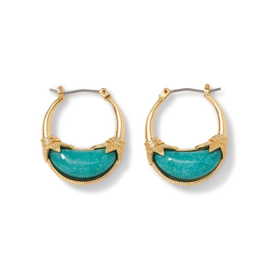 The Metropolitan Museum of Art Cypriot Jade Crescent Hoop Earrings | Earrings