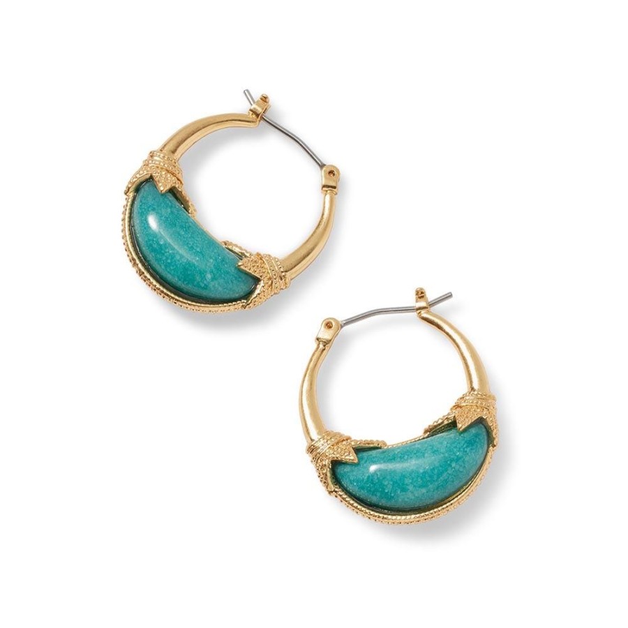 The Metropolitan Museum of Art Cypriot Jade Crescent Hoop Earrings | Earrings